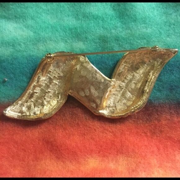 Vintage Gold Plated Braided Brooch - Picture 3 of 4